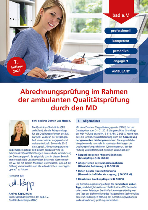 Abrechnungsprüfung im Rahmen der ambulanten Qualitätsprüfung durch den MD 14